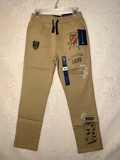 U.S. Polo Assn 5 Pocket Jogger Pants Boy's Size Med 8 Tan CUTE COMFY