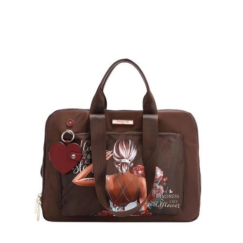 PRT17127 NYLON HEART LAPTOP BAG - Picture 3 of 6