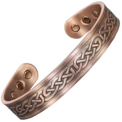 HOLISTIC MAGNETS Irish Pure Copper Bracelet Men Women Magnetic Therapy Bangle Eternity Knot-CEK