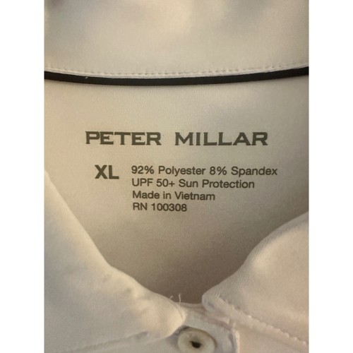 Peter Millar Ladies UPF 50+ Sun Protection Long Sleeve Polo Shirt White XL - Picture 2 of 6
