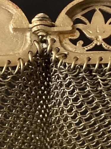 Vintage Mesh Geldbörse Abendtasche stark mit Juwelen signiert nie anders gesehen wie ist - Bild 7 von 13