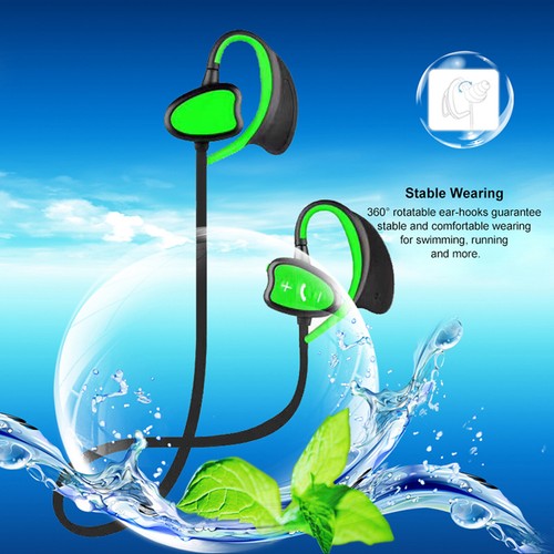 IPX8 Waterproof Headphones for Swimming CSR Stereo H5D0 - Picture 7 of 9