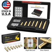 Laser Bore Sight Kit Red Dot Boresighter Set for Hunting with 24pcs Batteries US