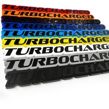 1 Turbocharged Emblem Fits Raptor Mustang Turbo Boosted Badge Logo Decal Custom
