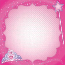 Scrapbook Paper 3D Princess 12 X 12 Inches