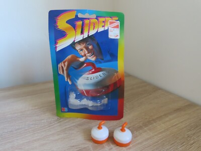 Vintage 1988 MB Milton Bradley Sliders Spiel Spielzeug, komplett mit Box, Eisstockschießen