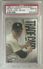 PSA 10 GEM MINT 1994 UPPER DECK MICKEY MANTLE LONG SHOT TRADE CARD SILVER