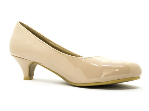 DAMEN NIEDRIGER KÄTZCHENABSATZ ARBEITSHOF ABENDKLEID MÄDCHEN SCHUHE PUMPS 3-12 - Bild 24 von 42