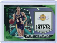 2019/20 Panini Certified Raise The Banner Green #9 Jerry West #4/5