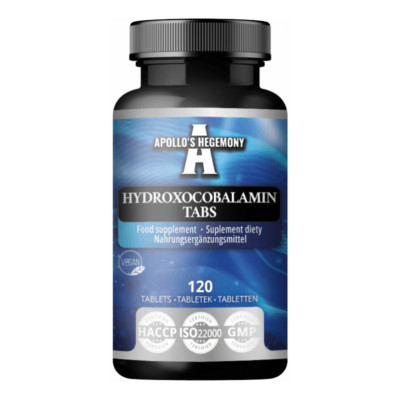 APOLLO'S HEGEMONY Hydroxocobalamin 120 Tabs   B12, Nerven, Energie