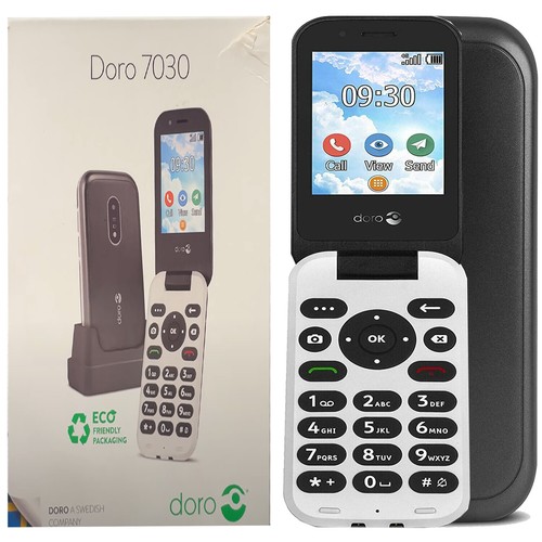 New Doro 7030 Dual Sim 4GB ROM+ 512MB RAM Black Factory Unlocked 4G/LTE GSM - 第 1/1 張圖片