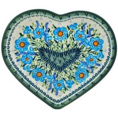 Blue Rose Polish Pottery Sweet Heart Cat Bowl, 1