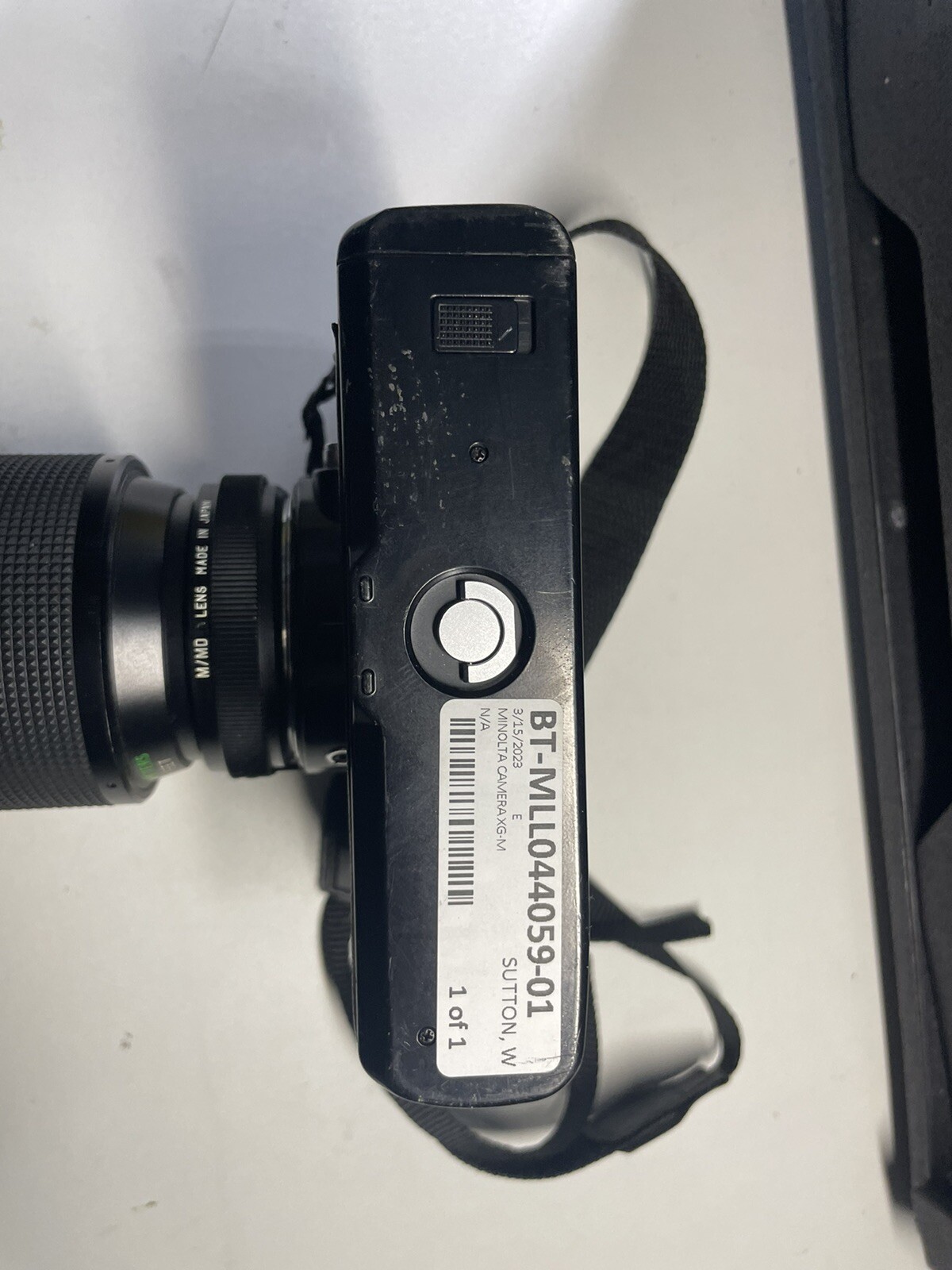 Minolta XGM 35mm SLR Film Camera w/ Telephoto Lens and Battery Pack