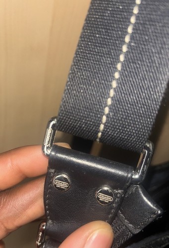 Coach messenger bag men (Black/Dark Blue) - Picture 5 of 5