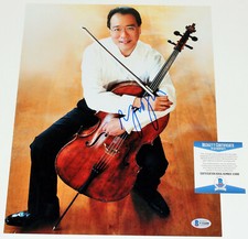 YO-YO MA SIGNED AUTHENTIC 11x14 PHOTO AMERICAN CELLIST COMPOSER BECKETT COA BAS