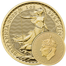2023 Britannia Gold Coin - Coronation of King Charles III - Great Britain - 1 oz BU 3379.13 per troy oz