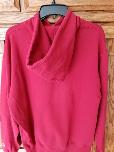 Men's NCAA Indiana Hoosiers Red Long Sleeve Hooded Pullover Sweatshirt Sz. L - Picture 6 of 6