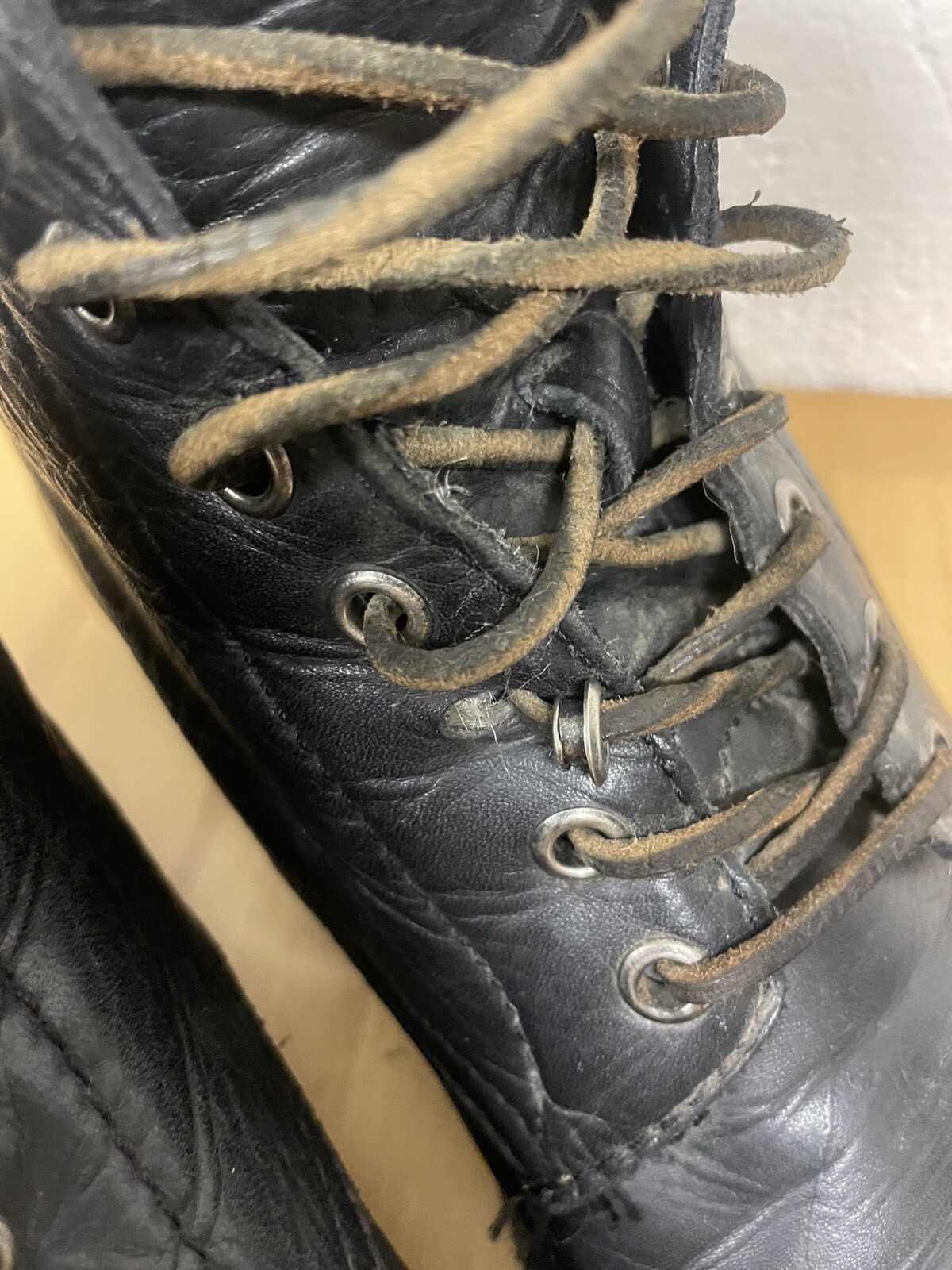 Vintage Frye Tyler leather laceup Combat / Paratrooper boots Sz 12 D