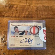 2017 Topps Heritage Clubhouse Autograph Relic Alex Bregman 1/25 Astros Auto CUBS