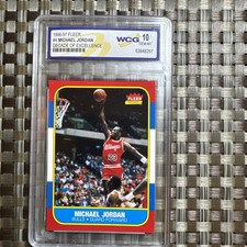 1996-97 Fleer #4 Michael Jordan Basketball Card WCG 10