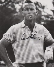 ARNOLD PALMER signed YOUNG PGA LEGEND 8x10 CLOSEUP w/ coa .. 'THE KING' .. proof