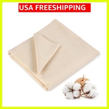 100 Cotton Fabric, 63 in x 1.3 Yard Unbleached Muslin Fabric, Medium Weight ...