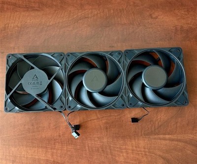 3 PACK - ARCTIC P12 Pro NON-PST Fans 120mm PWM PC Case Silent Black