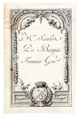 Exlibris Sanlot De Bospin Etienne Rene Agnon Arms Ex-Libris Bookplate 1 344803