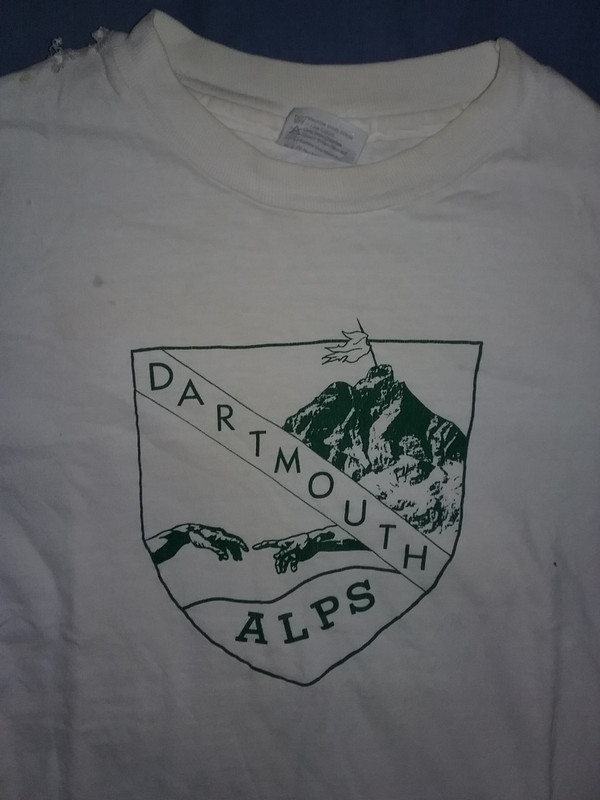 Classic Dartmouth College Alps Hanes Beefy T Cotton Shirt Large VGC