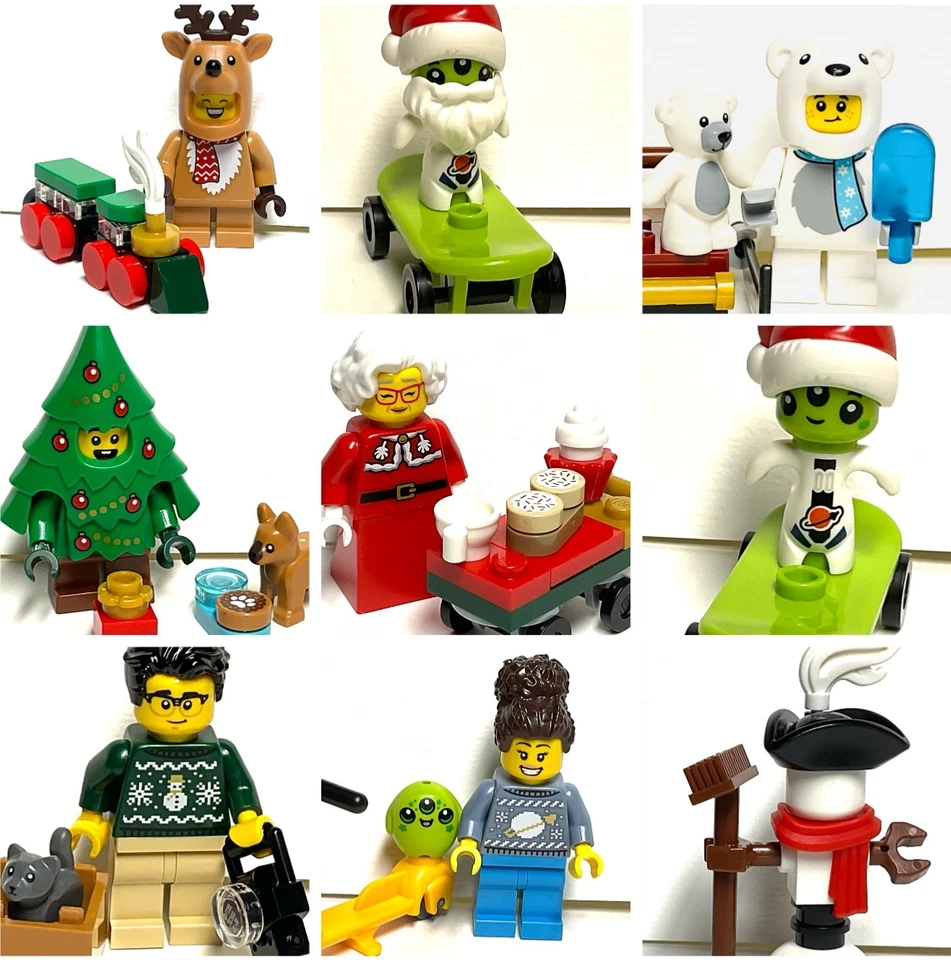 LEGO Christmas Minifigure - Authentic Winter Village Santa Elf Holiday Custom - Image 3 of 4