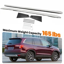 Roof Rack Side Rails Silver Bars Luggage Cargo Carrier For 2016-2022 Honda Pilot