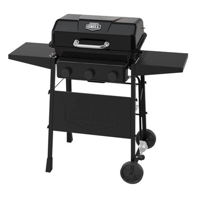 Expert Grill 3-Burner Propane Gas Grill with Wheels and Side Shelve FREESHIPPING