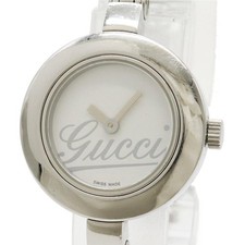 Gucci Women's White Dial Quartz Watch 25.5mm SS AB Used