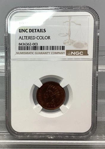 1902 Indian Head Cent Penny - NGC - UNC Details - Altered Color