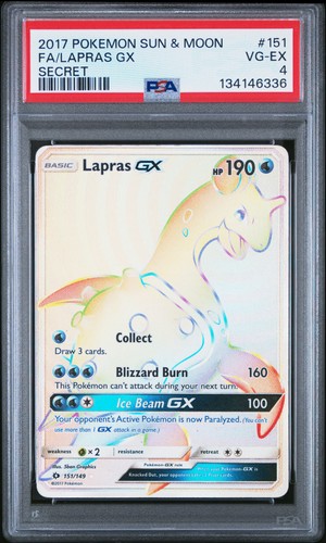 Lapras-GX graded PSA 4 for sale on eBay