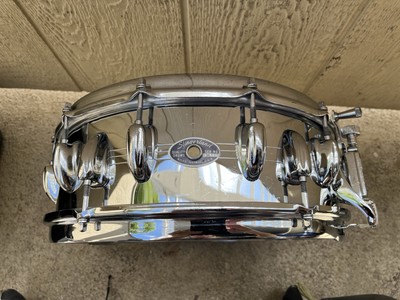 Vntg Slingerland 2-1 Chrome Over Brass 5x14” TDR Snare Drum, Rare