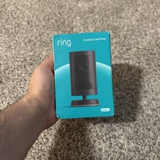 Ring Outdoor Cam Plus Battery 2K HD Smart Security Camera - Black