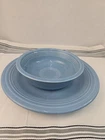 Vintage Fiesta Periwinkle Blue Dinner and Bowl ~ Retired Color