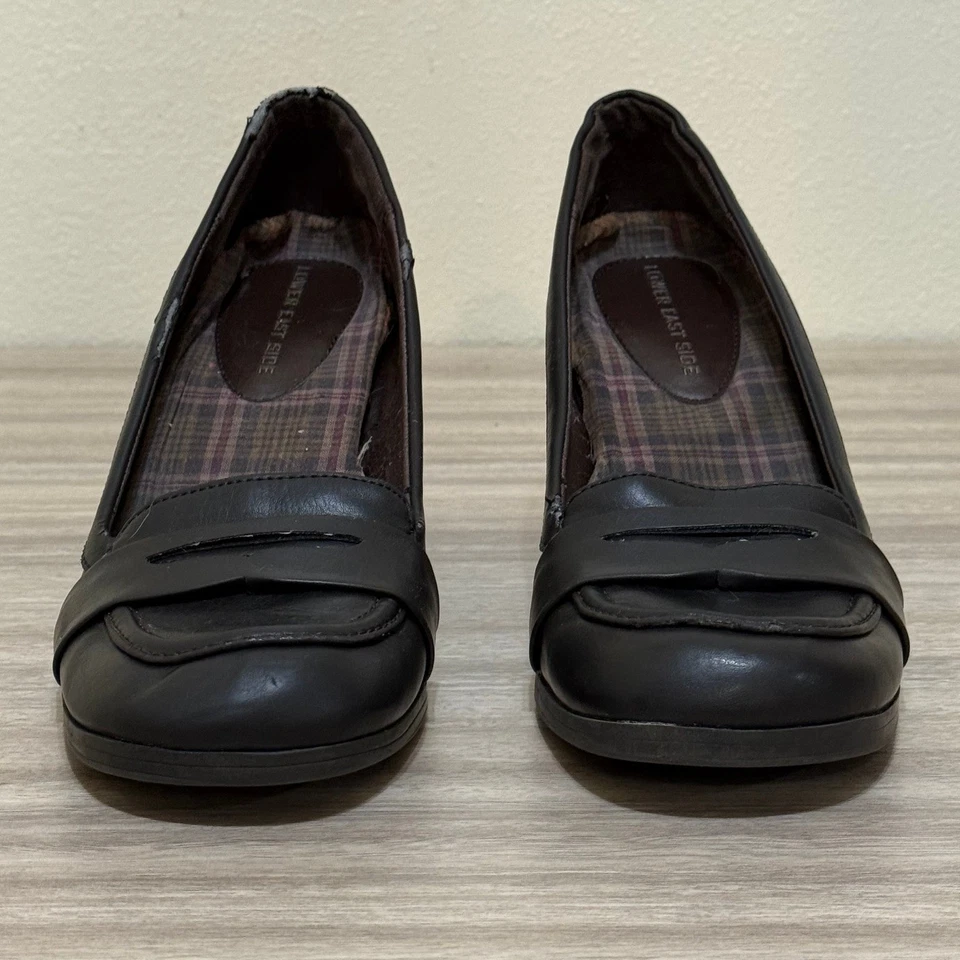 Mocasines vintage Lower East Side para mujer 10 marrón chocolate Y2K años 90 tacón Academia Foto 4 de 4