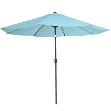 10Ft Outdoor Patio Umbrella with Tilt Easy Crank Canopy Aluminum Pole Octagon