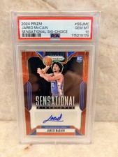 2024 Prizm Sensational Signatures Red /99 Jared McCain PSA 10 76ers Thunder 