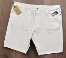 Mens Buffalo by David Bitton White Size 40 Slim Parker Denim Jean Shorts NWT $69