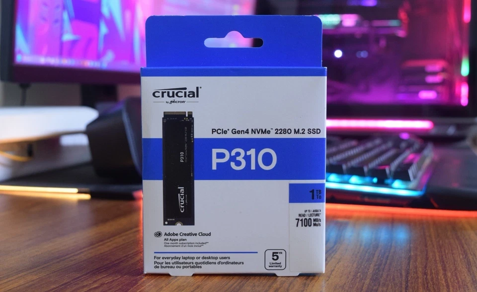 Crucial P310 SSD 1TB M.2 2280 NVME Bis 7.100 MB/s 1TB Neu Versiegelt Rechnung