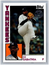 2019 Topps Update CC Sabathia 1984 Topps Baseball 35th Anniversary #84-7 Yankees