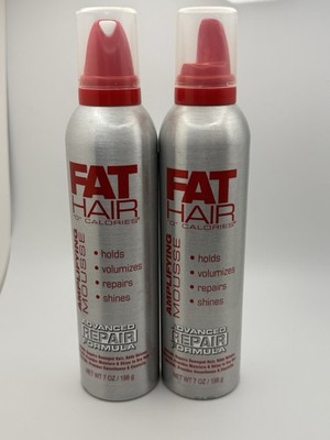 2 Fat Hair ''0'' Calories Amplifying Mousse SAMY 7 oz Thicker Fuller Hair NEW Rare