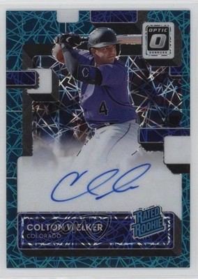 2022 Panini Donruss Optic Teal Velocity Prizm 36/49 Colton Welker Auto RC 0q0m
