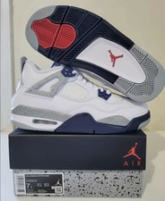 Size 7 - Nike Air Jordan 4 Retro GS Midnight Navy Men's Shoes - 408452 140