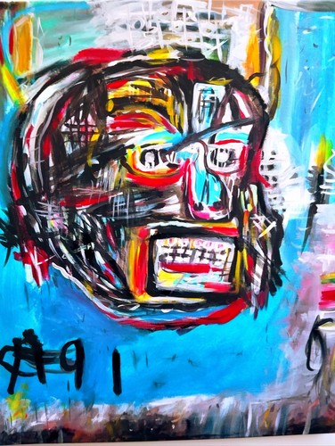 Jean-Michel Basquiat Painting Original Signed , Numbered - Picture 1 of 7
