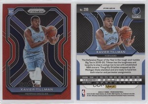 2020-21 Panini Prizm Red Prizm /299 Xavier Tillman #299 Rookie RC