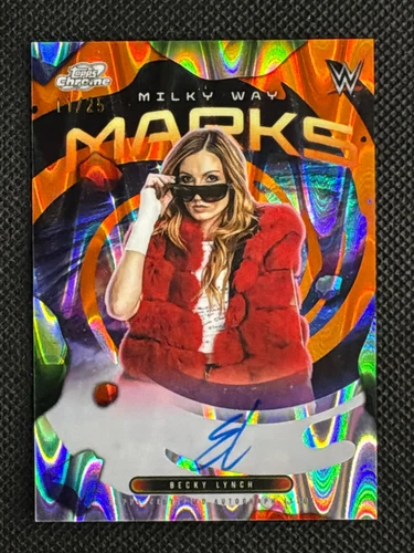 2026 Topps Chrome Cosmic WWE Milky Way Marks orange - BECKY LYNCH auto /25